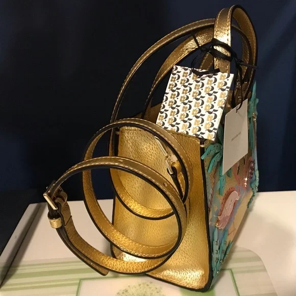 🌴🦩RARE BNWT Kate Spade  New York by the Pool Flamingo Sam leather crossbody🦩🌴 - Picture 6 of 16